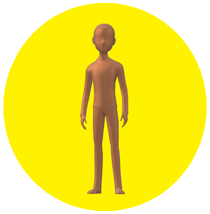 男性ボタン黄色10
