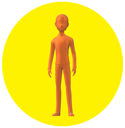 男性ボタン黄色5