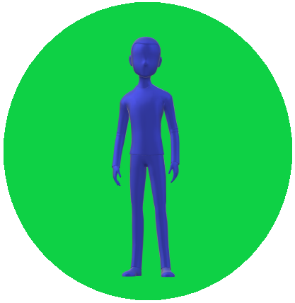 男性ボタン緑1