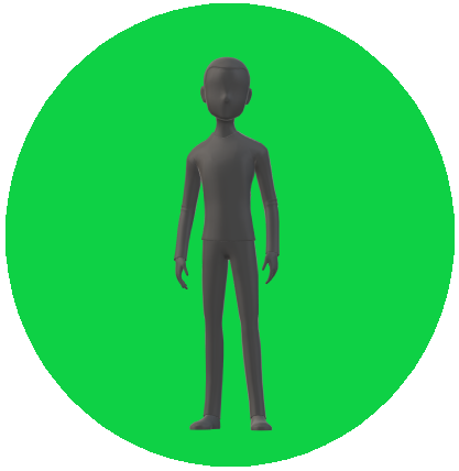 男性ボタン緑3