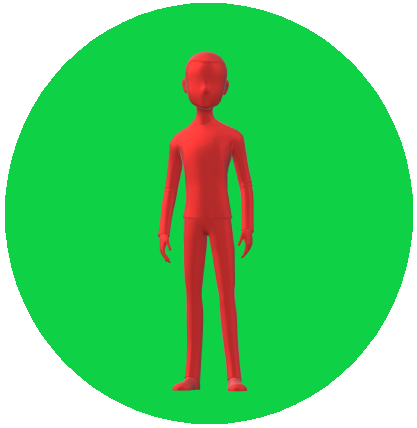 男性ボタン緑4