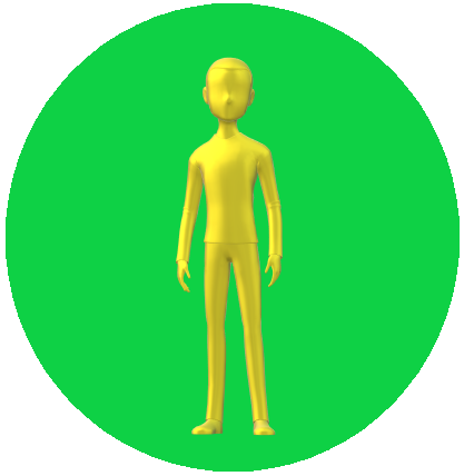 男性ボタン緑6