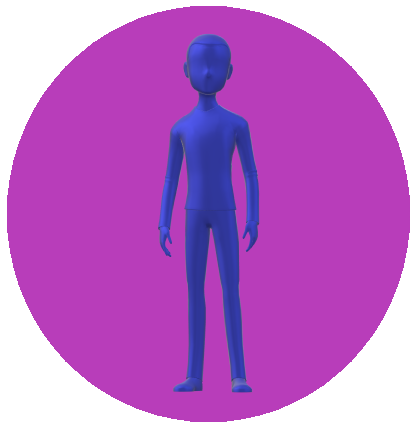 男性ボタン紫