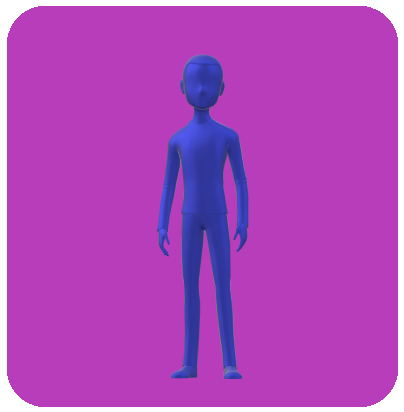 男性四角紫