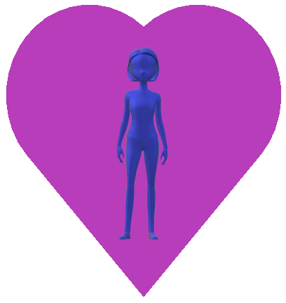 紫ハート女性1