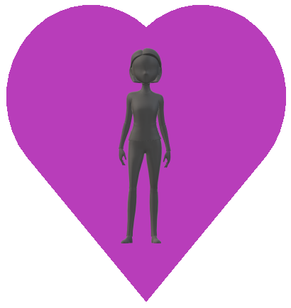 紫ハート女性3